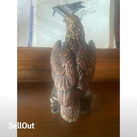 Majestic Eagle Sculpture with Inspirational Quote - Picture 2 of 4